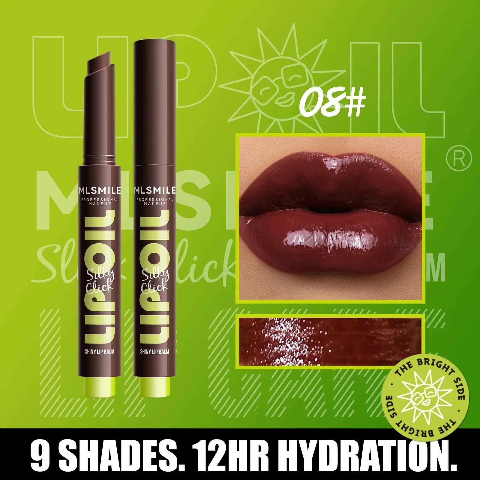 MLSMILE multi-color Silky Click Lip Care Hydrating Lip Gloss with Radiant Mirror HIGH-Shine, Effortless Press Long-Lasting SEXY