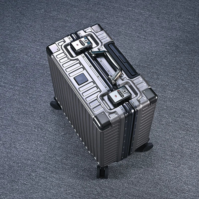 18/20 inch Carry on Suitcase Aluminum Frame Sturdy PC Trolley Case Business Cabin Bag Luggage Travel Suitcase - Kimlud