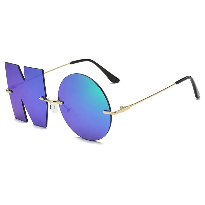 “NO”! Styling Sunglasses FASHION Sunglasses Metal Eyeglass Frame Colorful Eyeglass Lenses Alien Glasses | Kimlud...