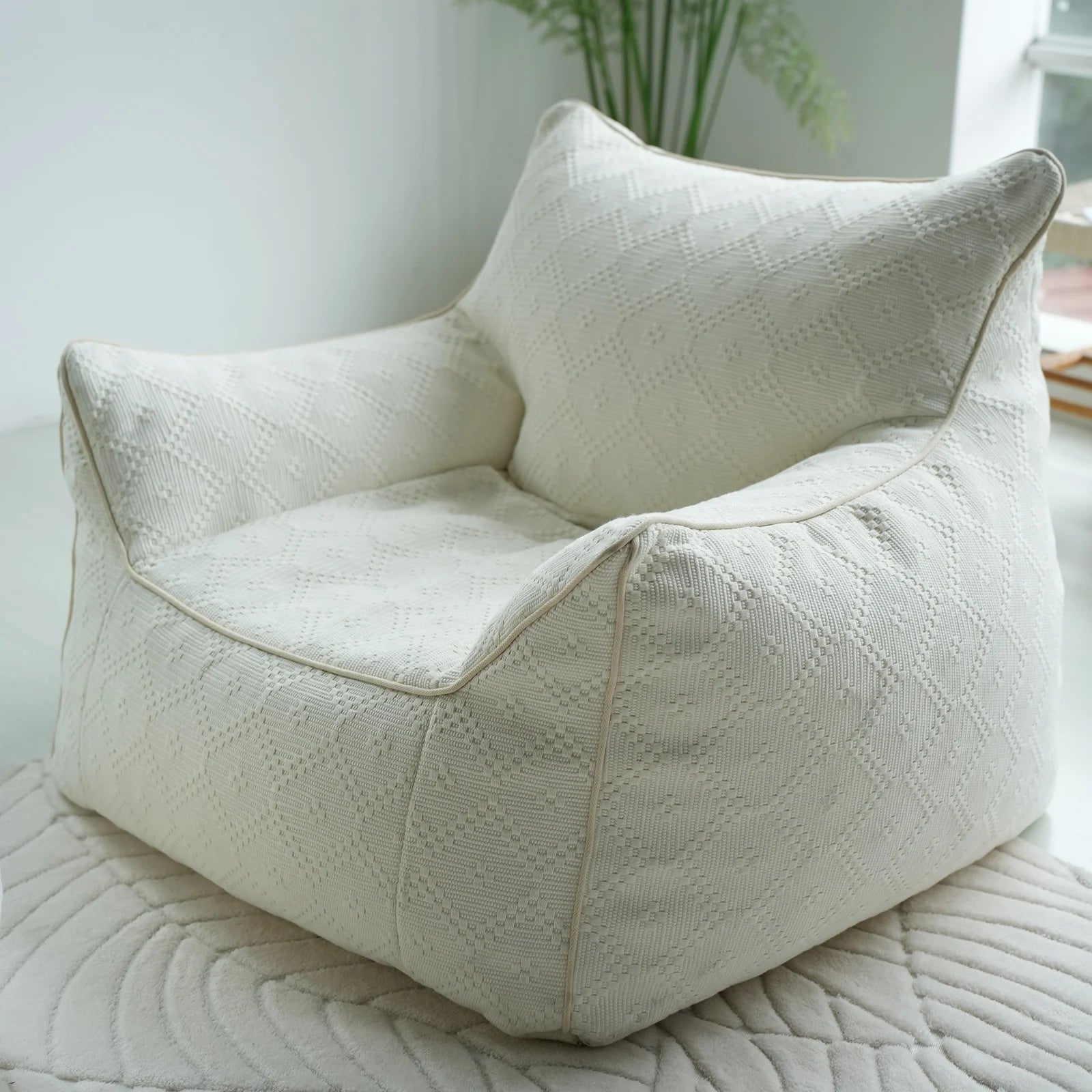 Minimalist Brown Lazy Bean Bag Sofa Designer Soft Modern Lazy Bean Bag Sofa Living Room Lounge Woonkamerbanken Furniture...