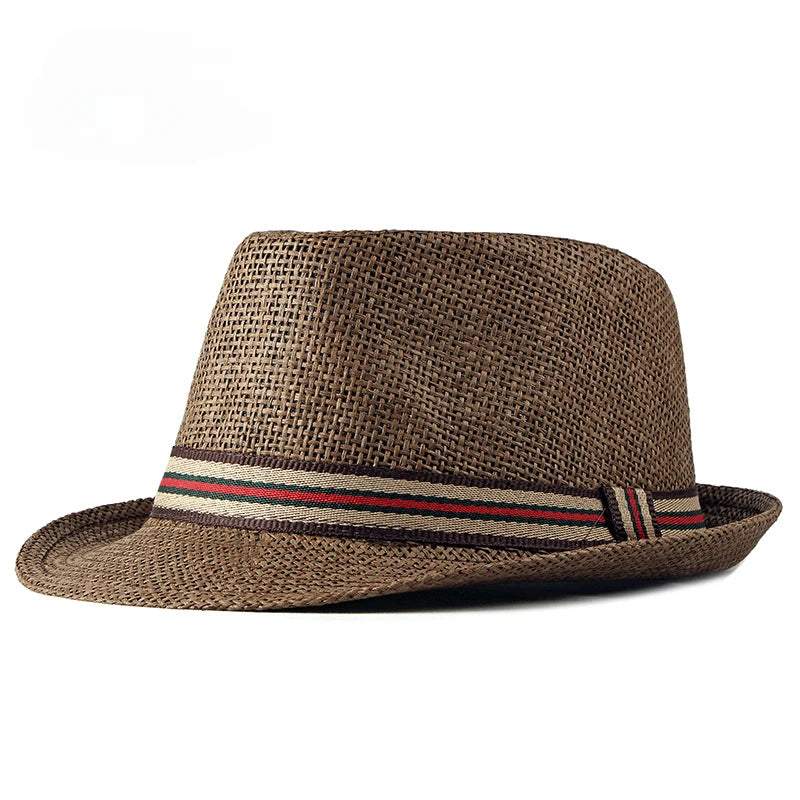 Women Beach Hats in Spring Summer British European and American Jazz Hats Men Fedoras Straw Hats Outdoor Travel Bucket...