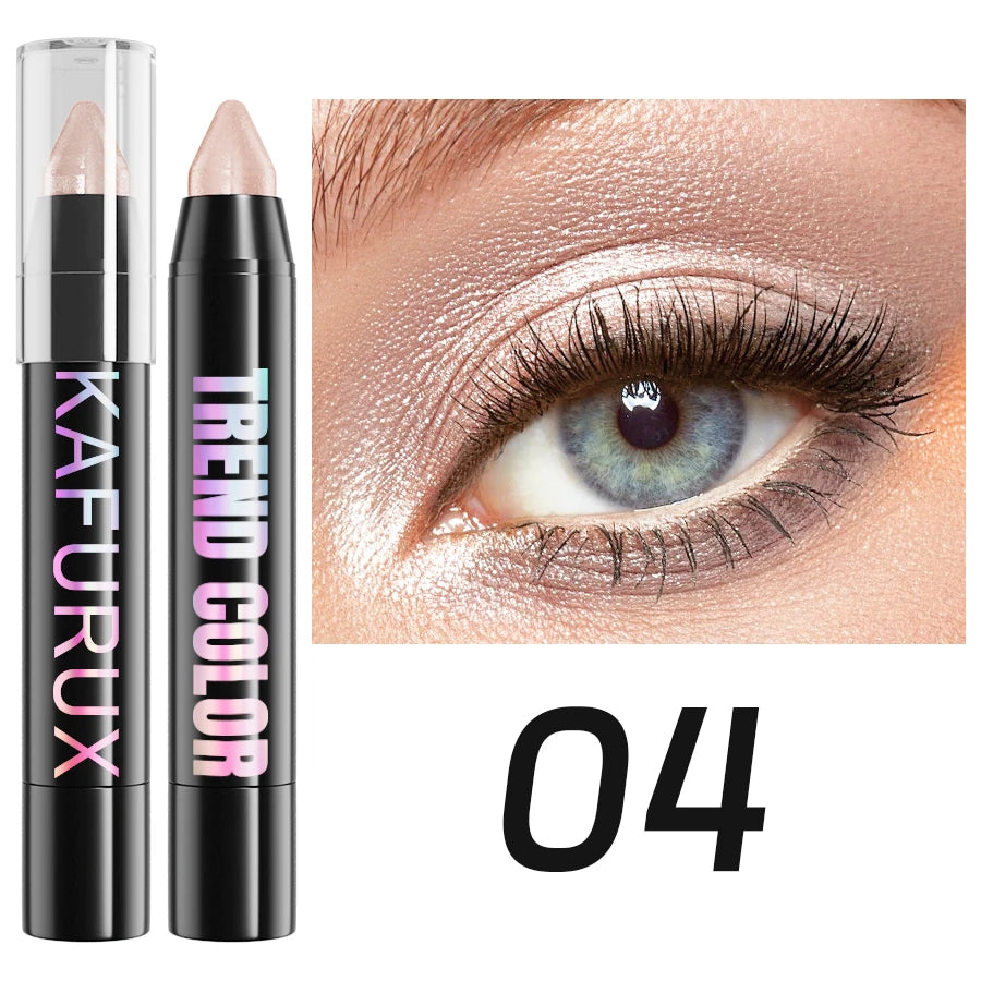 19 color 1pcs Smoky Dark Green Eyeshadow Pen Stick Waterproof Metallic Glitter Eye Shadow Highlighter Pencil Makeup Tool Cosmet