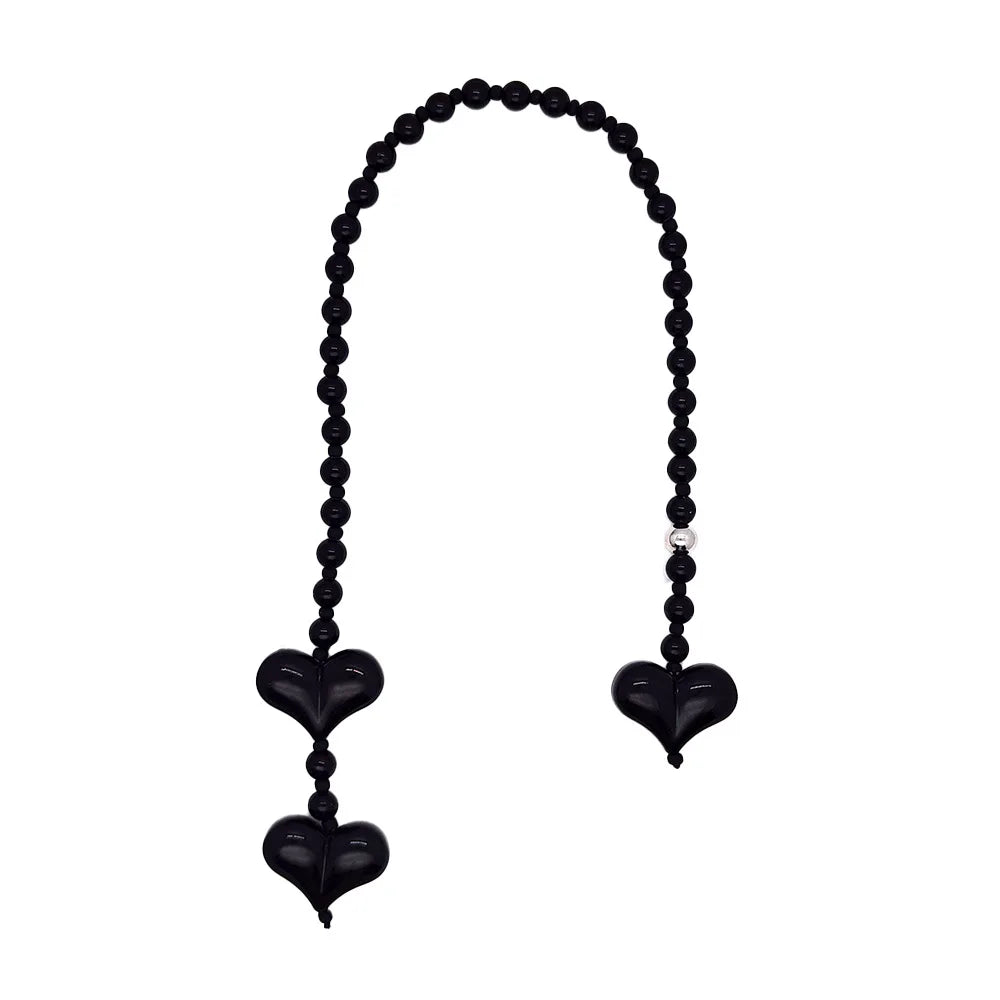 HERLOOK Y2K Bohemian Bag Charm for Women Red Heart Colorful Beads Chakra Energy Healing Pendant Fashion Jewelry Gift...