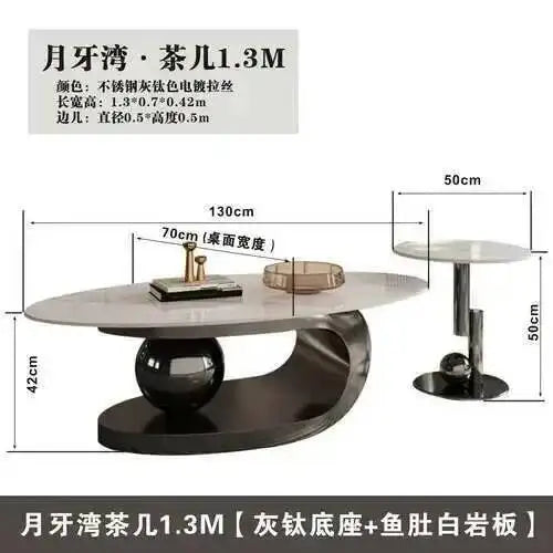 Nordic Living Room Coffee Tables Modern Design Decor Oval Coffee Tables Minimalist Mesa De Centro De Sala Home Furniture - Kimlud