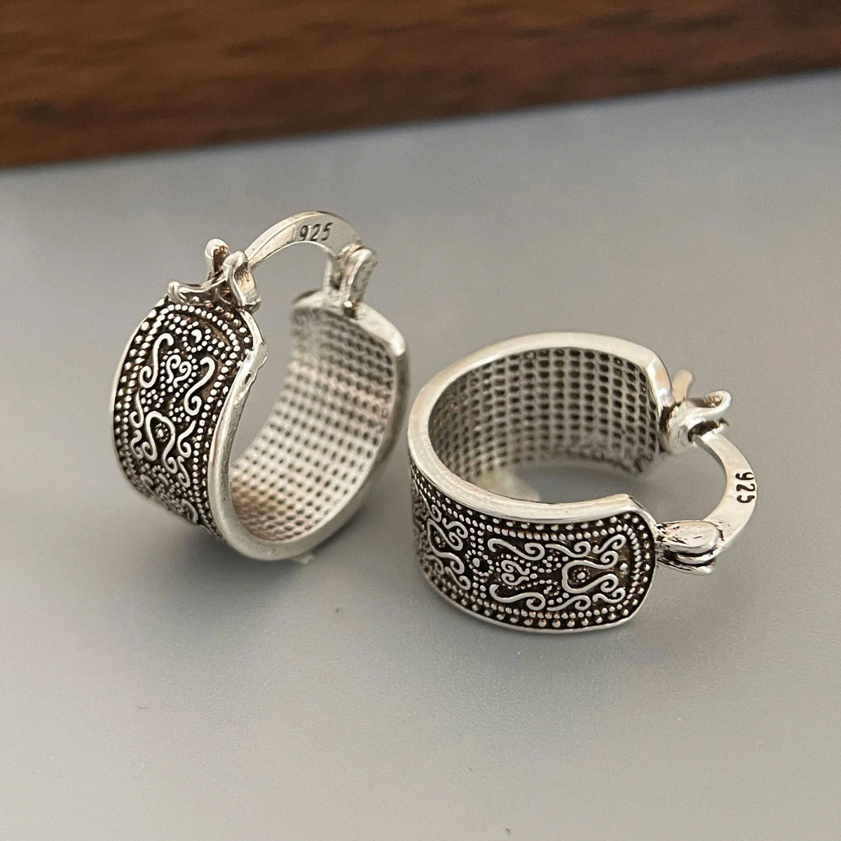 925 Sterling Silver Earrings For Women Trendy Simple Retro Flower Earring Jewelry Prevent Allergy Party Christmas Accessories