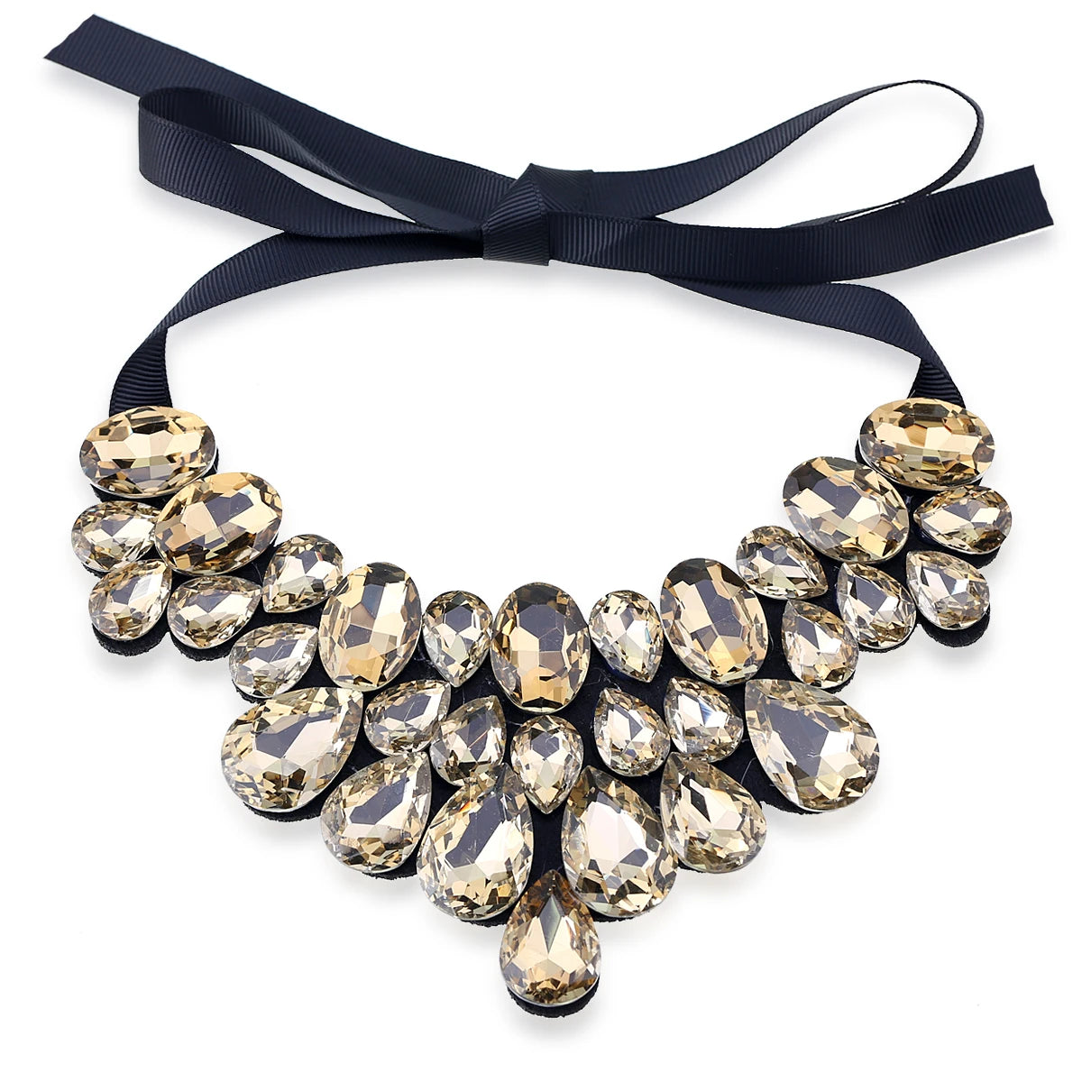 Fashion Bohemia Crystal Choker Necklace Jewelry for Women Handmade Chunky Pendant Collar Accessory Wedding Party Prom...