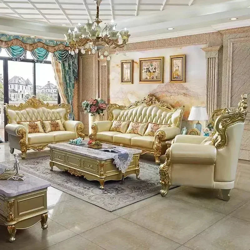 Large Filler Golden Sofas Wood Design Reclining Designer Luxury Couch Lounges Modular Nordic Canape Salon Furniture Home - Kimlud