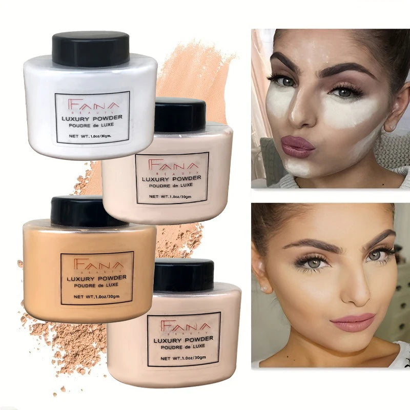 4 Colors Luxury Banana Powder Long-lasting Waterproof Light and Breathable Oil-controlling Setting Powder - Kimlud
