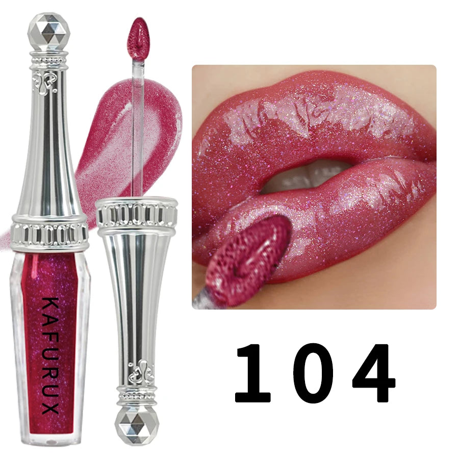 6 Colors Glitter Liquid Lipsticks Shimmer Shiny Lipgloss Pearlescent Lip Tint Mositurizing Long Lasting Lip Glaze Makeup For Wom - Kimlud