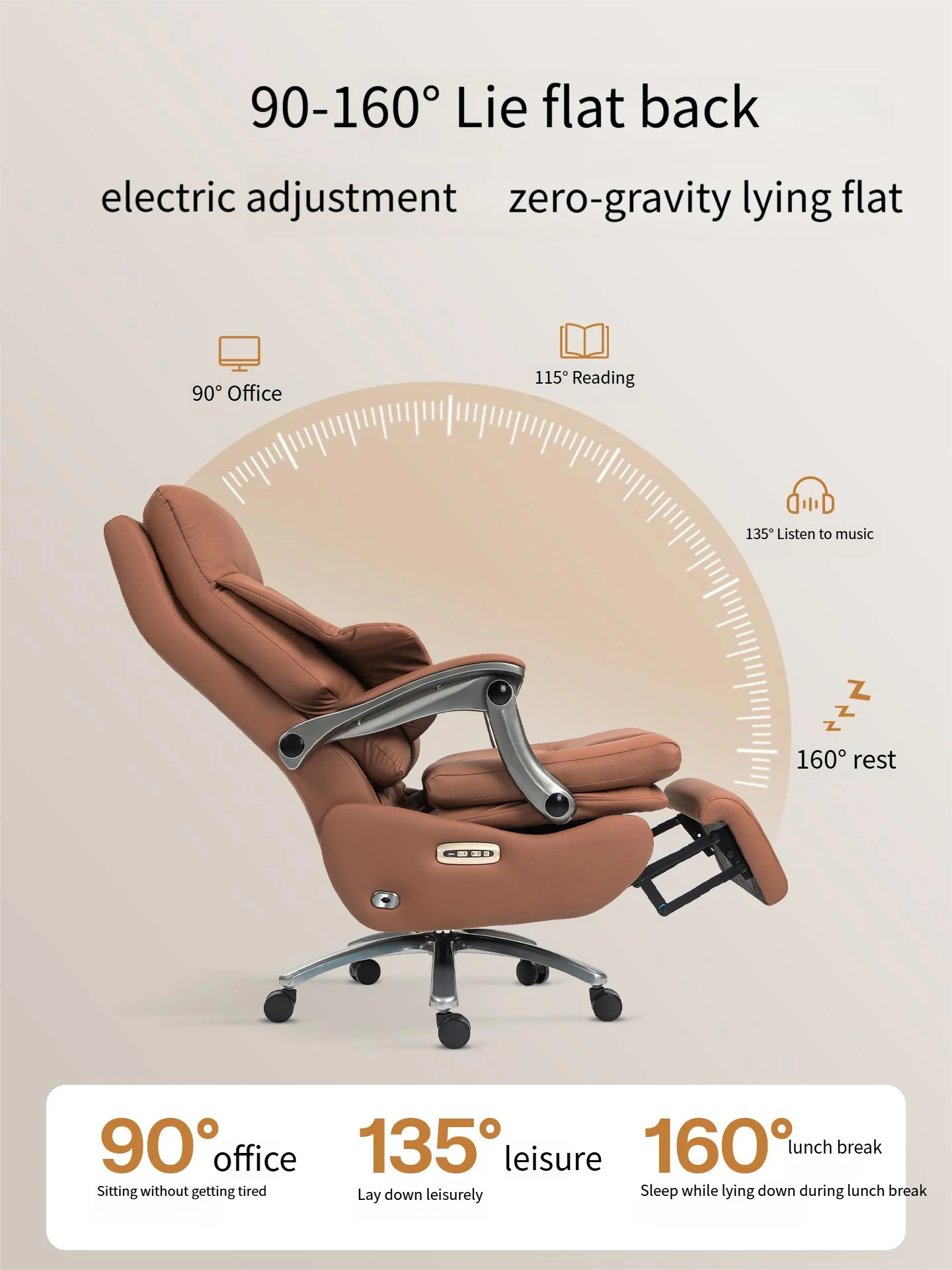 Contemporary Luxury Office Chair Ergonomic Conference Reception Chair with Electric Massage Feature Leather Design for Boss - Kimlud