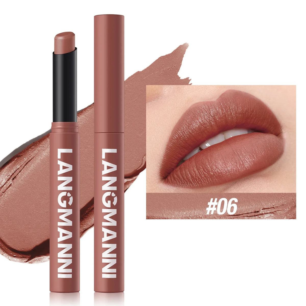 12 Color Matte Lipstick Non-Stick Cup Long-Lasting Velvet Finish Lipstick Pen Smooth Matte Lip Color Waterproof Non-Fading