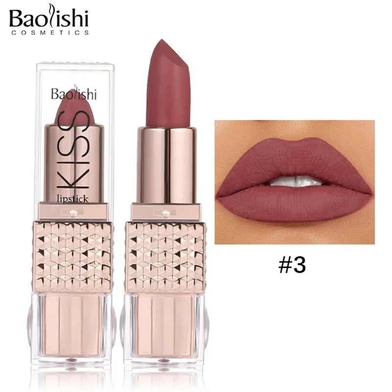 12 Colors Glitter Shiny Lipstick Waterproof Long Lasting Pearlescent Shimmer Lip Tint Diamond Easy Color Lipstick Deluxe Makeup