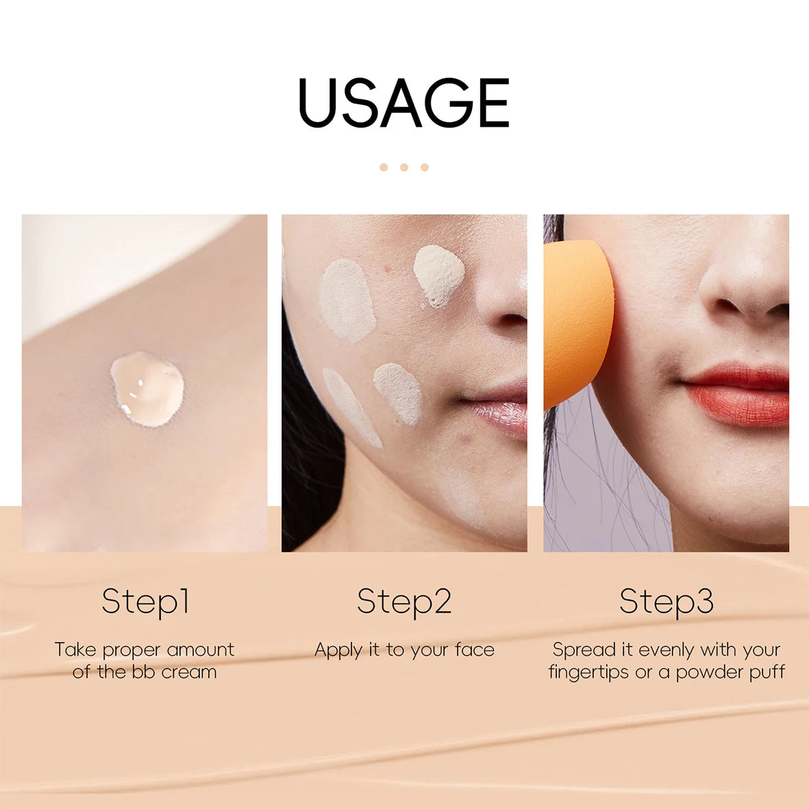 6-color optional concealer BB cream 30ml natural facial concealer primer liquid foundation