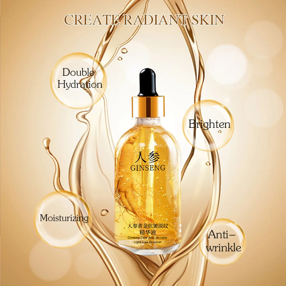 100ml 24k Gold Hyaluronic Acid Nicotinamide Face Serum Anti Aging Facial Lifting Collagen Essence Skin Care Whitening Serum - Kimlud