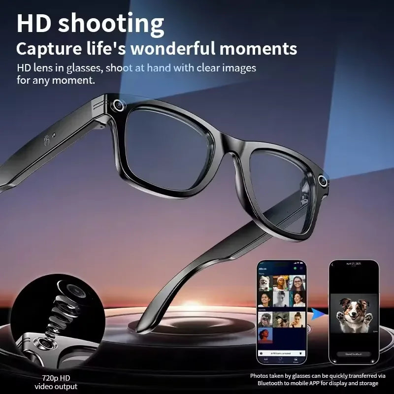 New Upgrade Smart glasses With Camera Video Recording AI Photo Recognition Bluetooth Call Translation Voice Sunglasses...