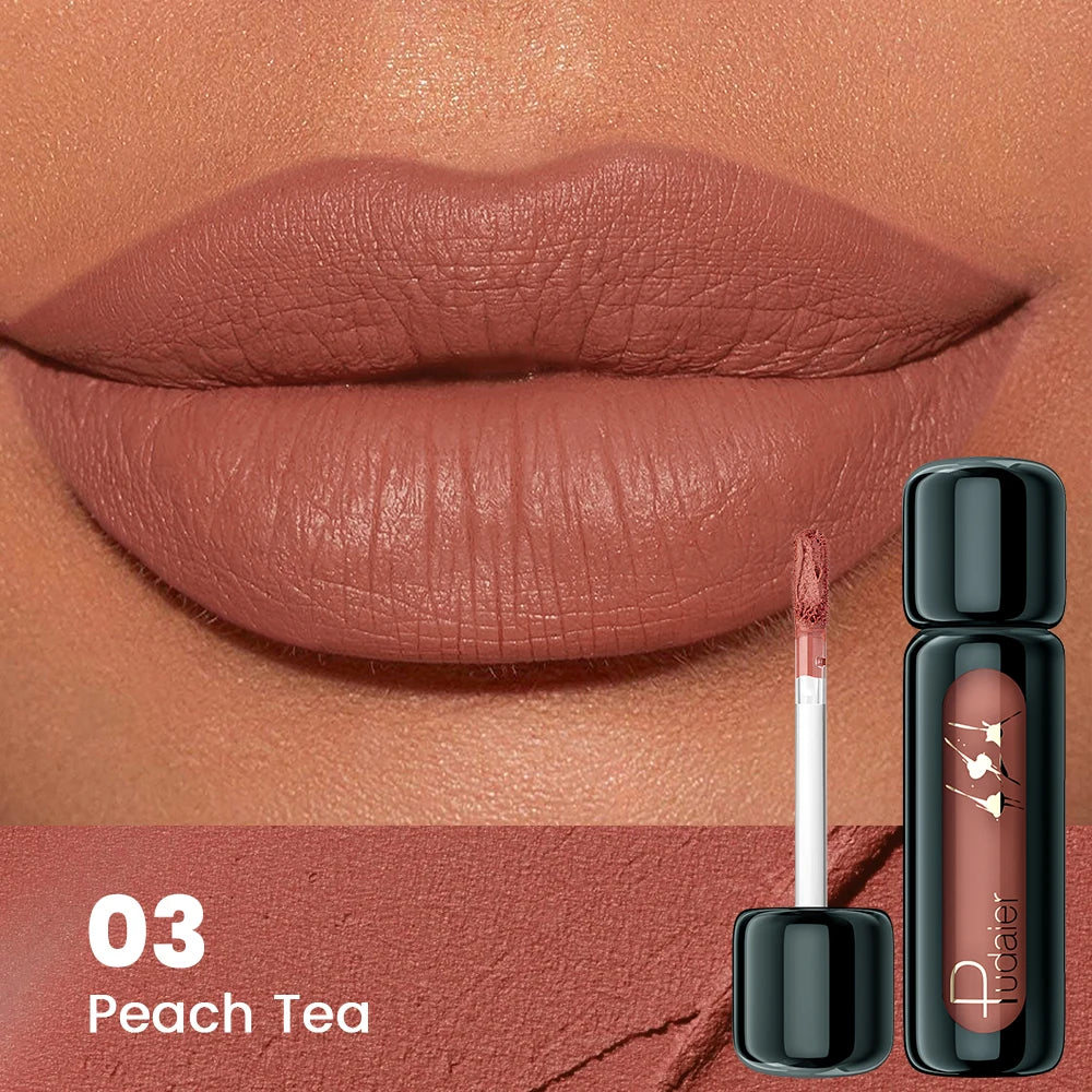 1pc Matte Velvet Lip Gloss, Highly Saturated Liquid Lip Mud, Non-Stick Long Lasting, All Skin Tones Compatible,Mother's Day Gift