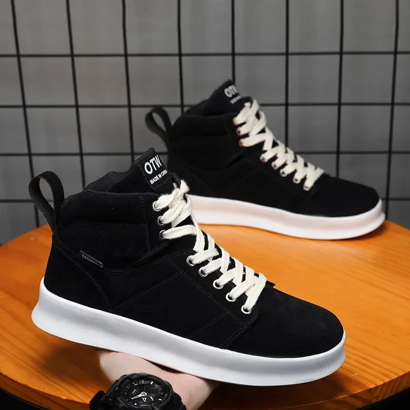 Sneakers men Flat Platform Shoes Fashion Breathable Thick bottom Running Casual High Top Shoes Ladies