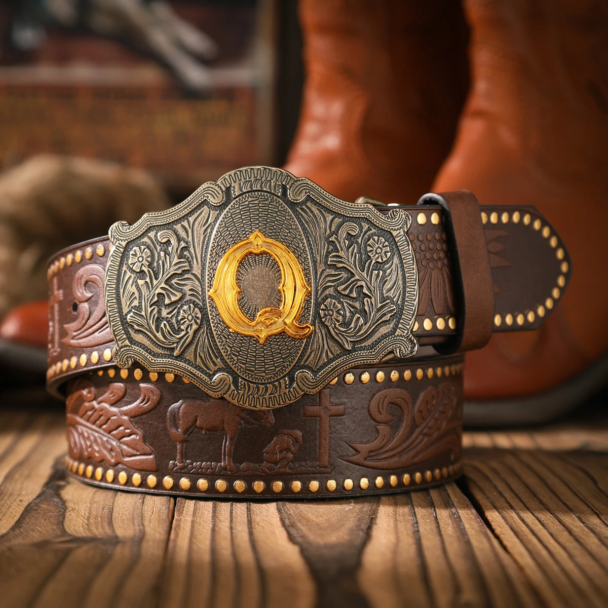 A casual and retro belt, a waist accessory for Western-style clothing, metal buckle, PU belt, suitable for both men and...