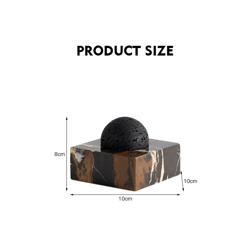 Black Lava Rock Stone Diffuser with Marble Base, Luxury Essential Oil Diffusers for Home Offices Yoga Sauna SPA | Kimlud...
