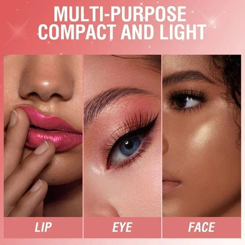 10 Colors 3 in 1 Pearlescent Lipstick Long Lasting Moisturizing Sparkling Quicksand Gold Lip Gloss Pearl Shimmer Sexy Lip Makeup - Kimlud