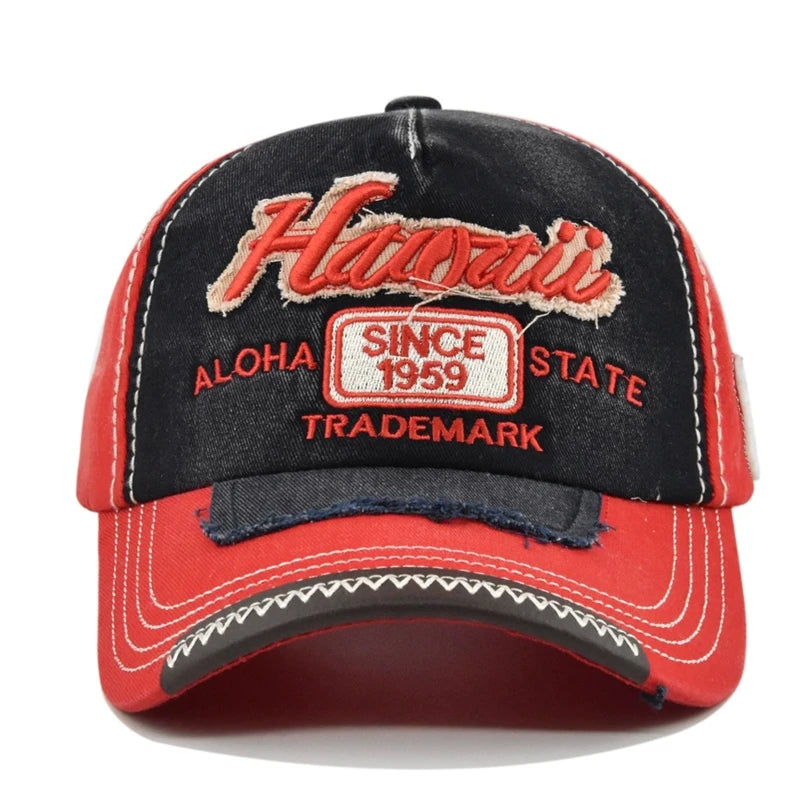 Retro Letter Embroidery Baseball Caps Letter Patch Men Women Unisex Cotton Adjustable Casual Hat Hip Hop Streetwear Sun Hats