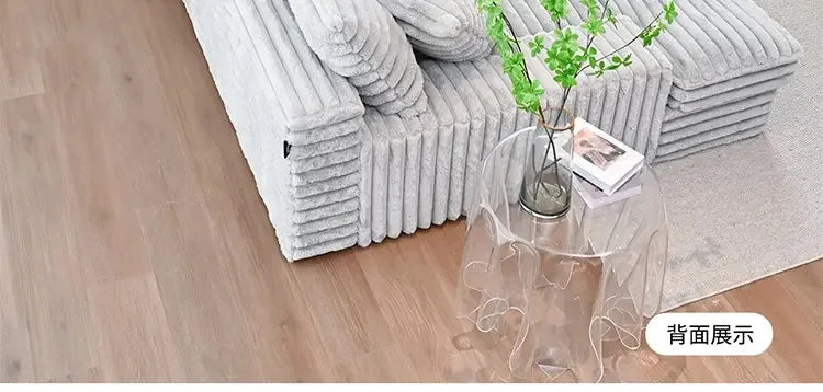 2025 New Vacuum Compression Shar Pei Dog Sofa Italian Minimalist Lazy Sofa Thick Striped Cloud Velvet Villa Large Sofa...