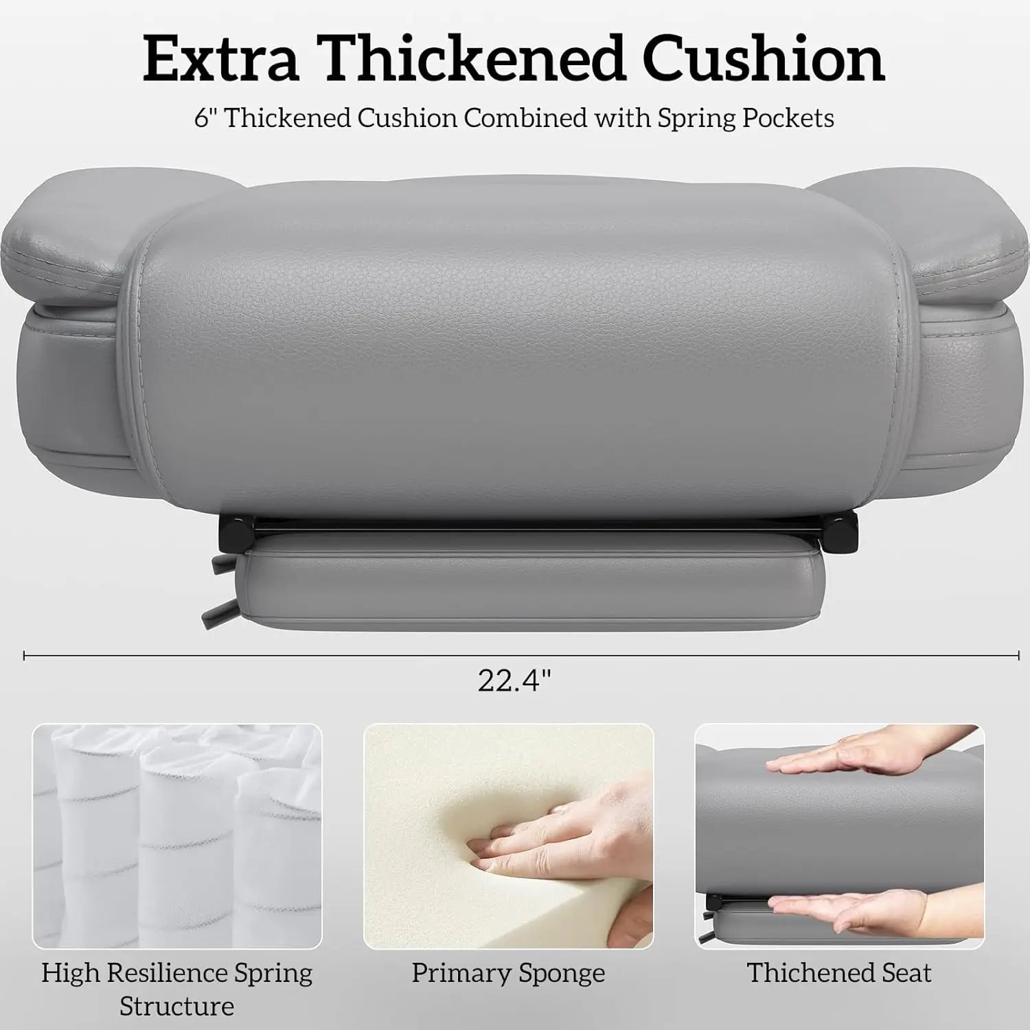 Criss Cross Chair with Wheels, 160°Big and Tall Reclining Office Desk Chair with High Back, Wide Seat, Arms, Footrest,...