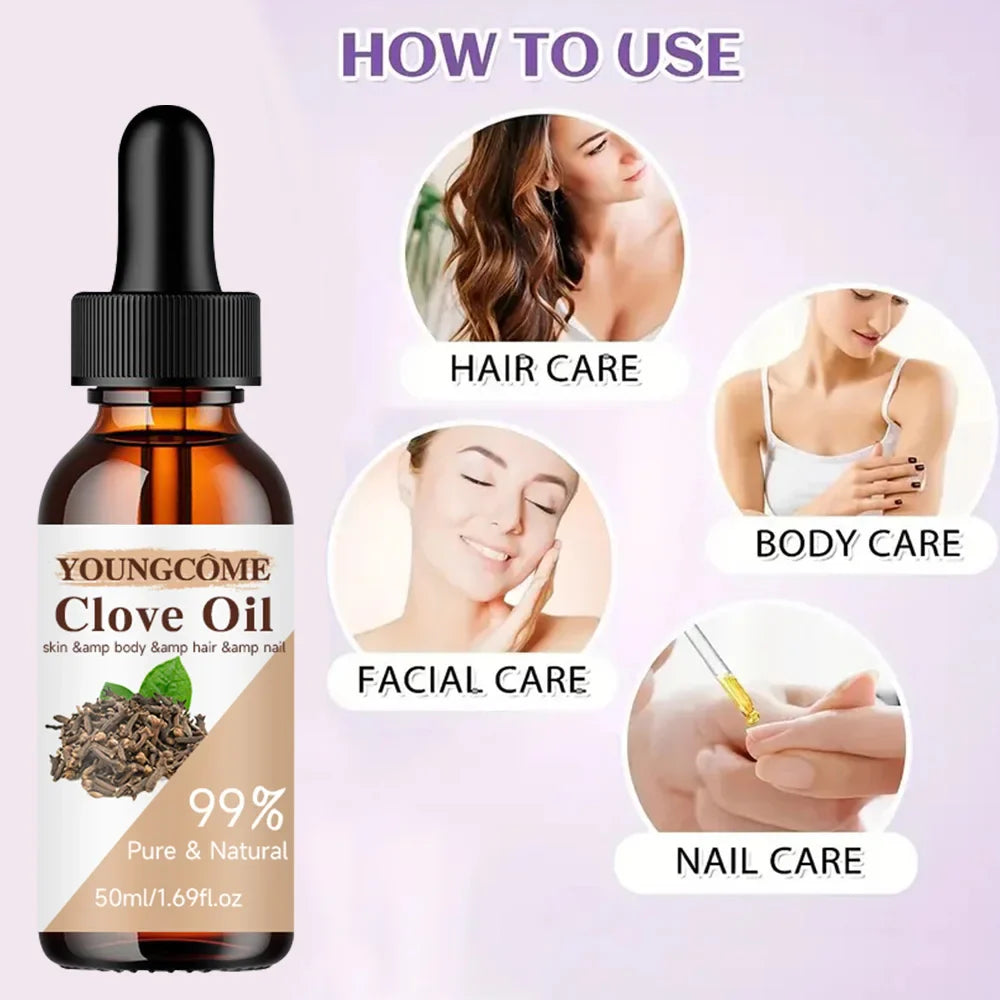 Clove essential oil helps keep skin hydrated and improves skin elasticity shine facial care Moisturizing Repair Anti-aging