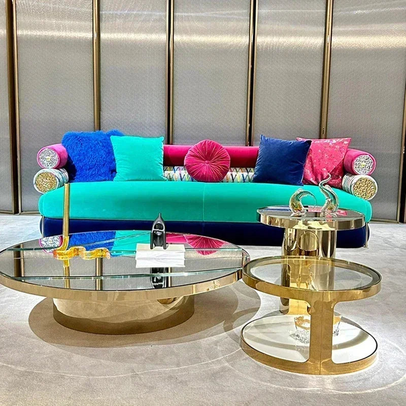 Soft Fancy Unique Sofa Modern Wood Nordic European Puffs Sofa 3 Seater Muebles Para Salas Modernos Living Room Furniture - Kimlud