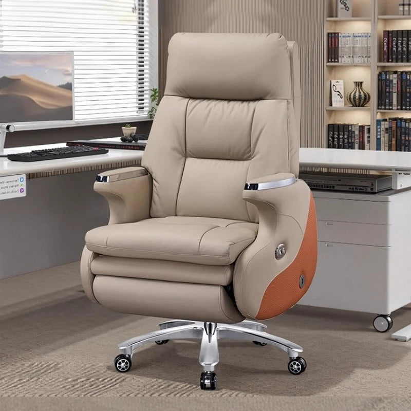 /Modern Office Chair Electric Massage Luxury Ergonomic Executive Footrest Boss Chair Comfortable Sillas De Oficina Furniture - Kimlud