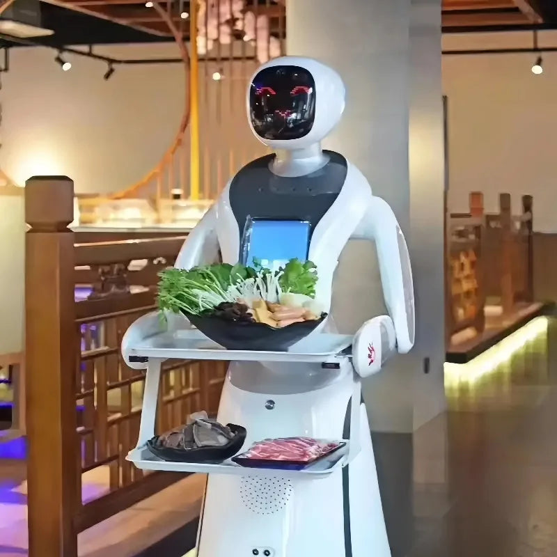 Customized AI Reception Robot Welcoming Robot Commercial Service Robot Delivery Robots Serving Robot for Cafe and Restaurant - Kimlud