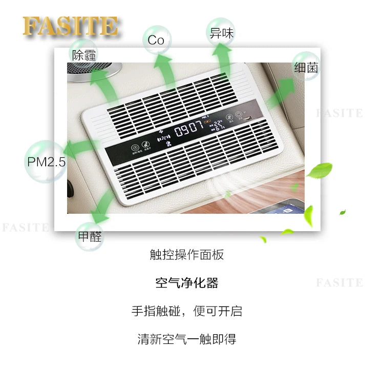 Genuine Leather Tech Smart Multifunctional Beds Massage Modern Luxury Camas Upholstered With Bluetooth Speaker,Air Cleaner