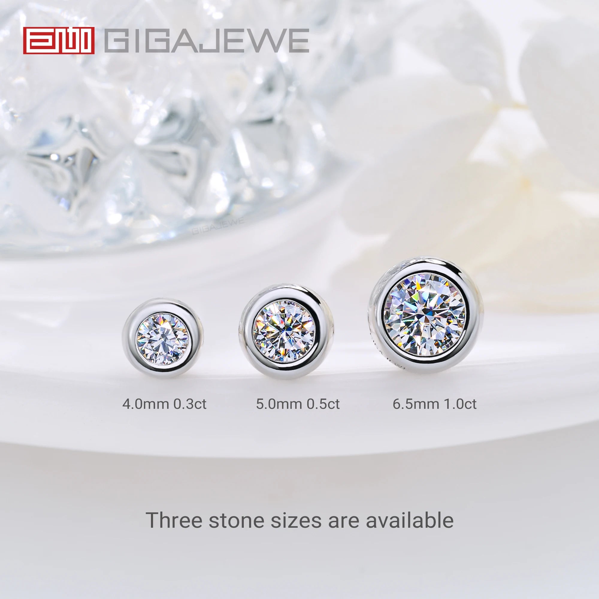 GIGAJEWE Bubble Earrings Moissanite White D Color VVS1 S925 Silver 18K Gold Plated Diamond Test Passed Jewelry Woman Wife Gift