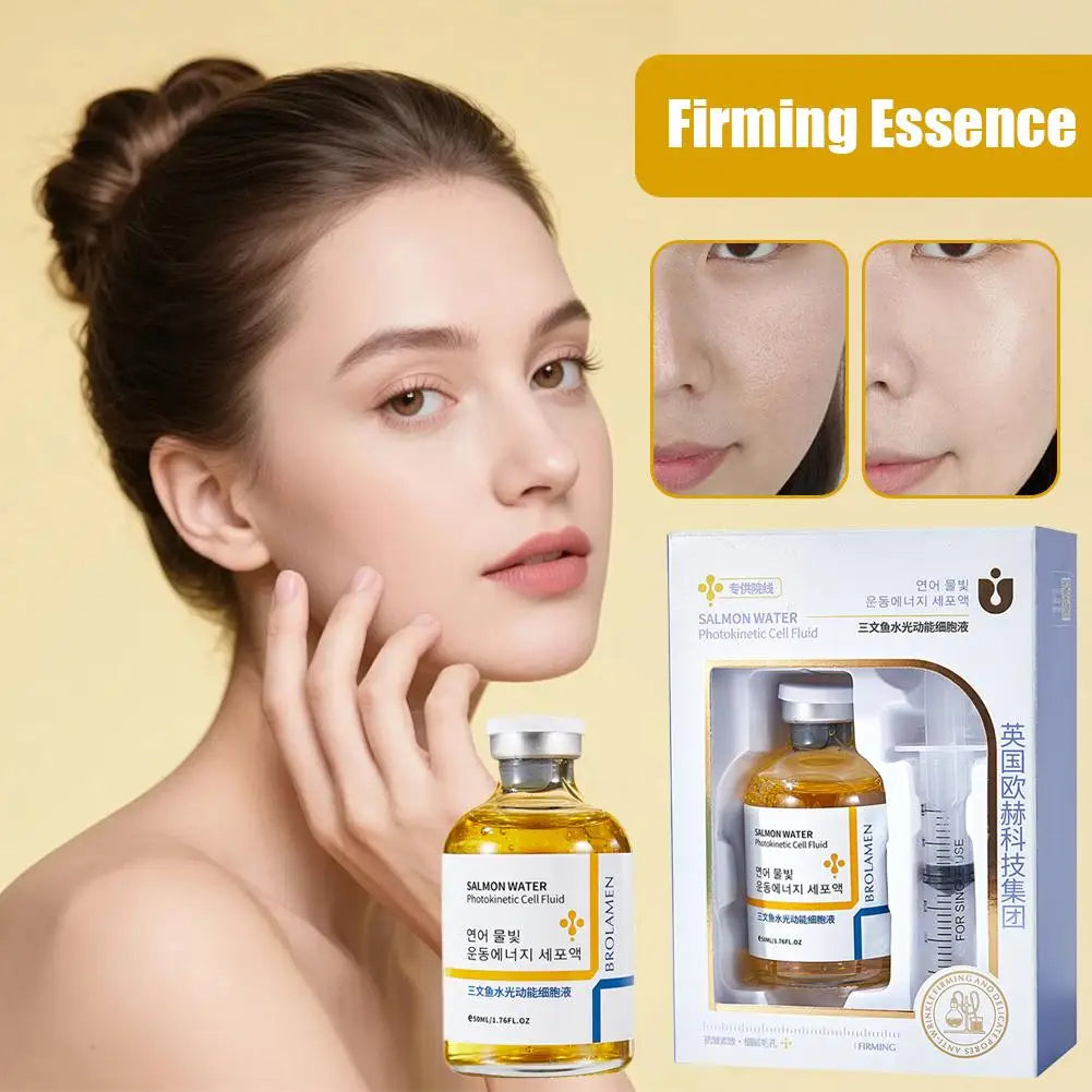 Skin Rejuvenation Essence Korean Salmon Wrinkle Serum Strengthen Skin Barrier Function 24 Hours Continuous Hydration Fiming Care
