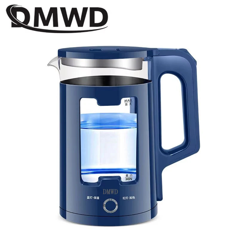 DMWD 2.2L Electric Kettle Quick Heating Hot Water Boiling Teapot Glass Blue Light Heater Pot Boiler Auto-Power Off...