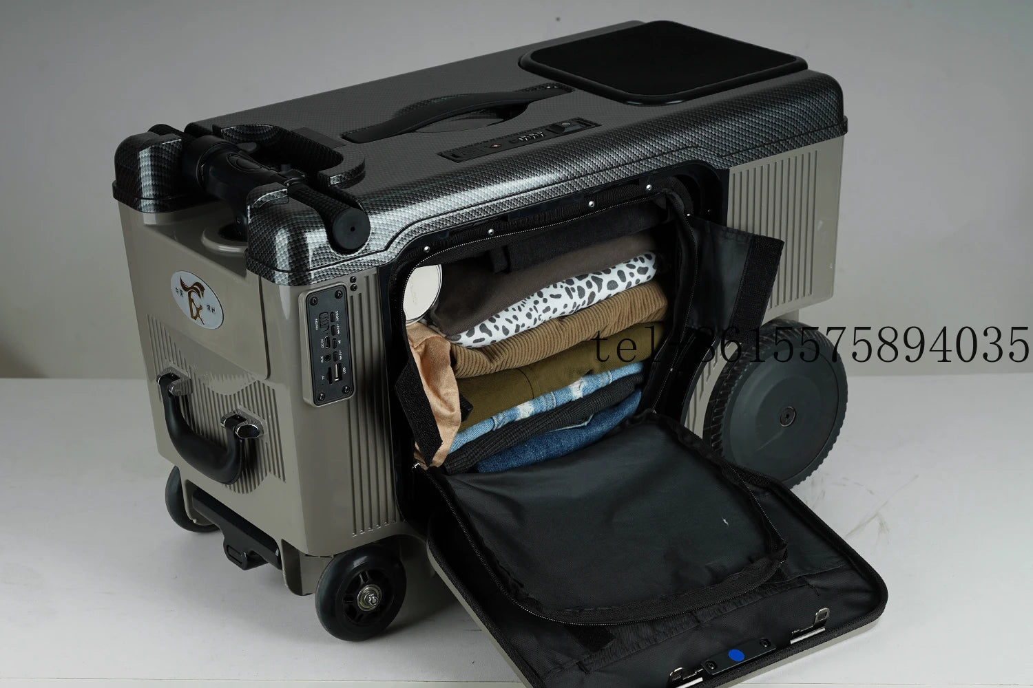 2026 4-Wheel Smart Ride-On Suitcase for Elderly/Kids - 8km/h, 150kg Load, Cabin-Friendly (3C Certified Battery) - Saudi Approved - Kimlud