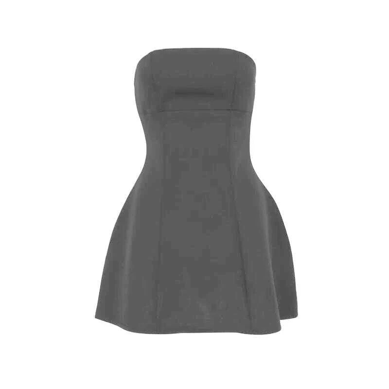 Sexy A-Line Dress Women's Summer New Solid Sexy Sleeveless Off Shoulder Bodycon Dresses Fashion Elegant Club Party Lady Dresses