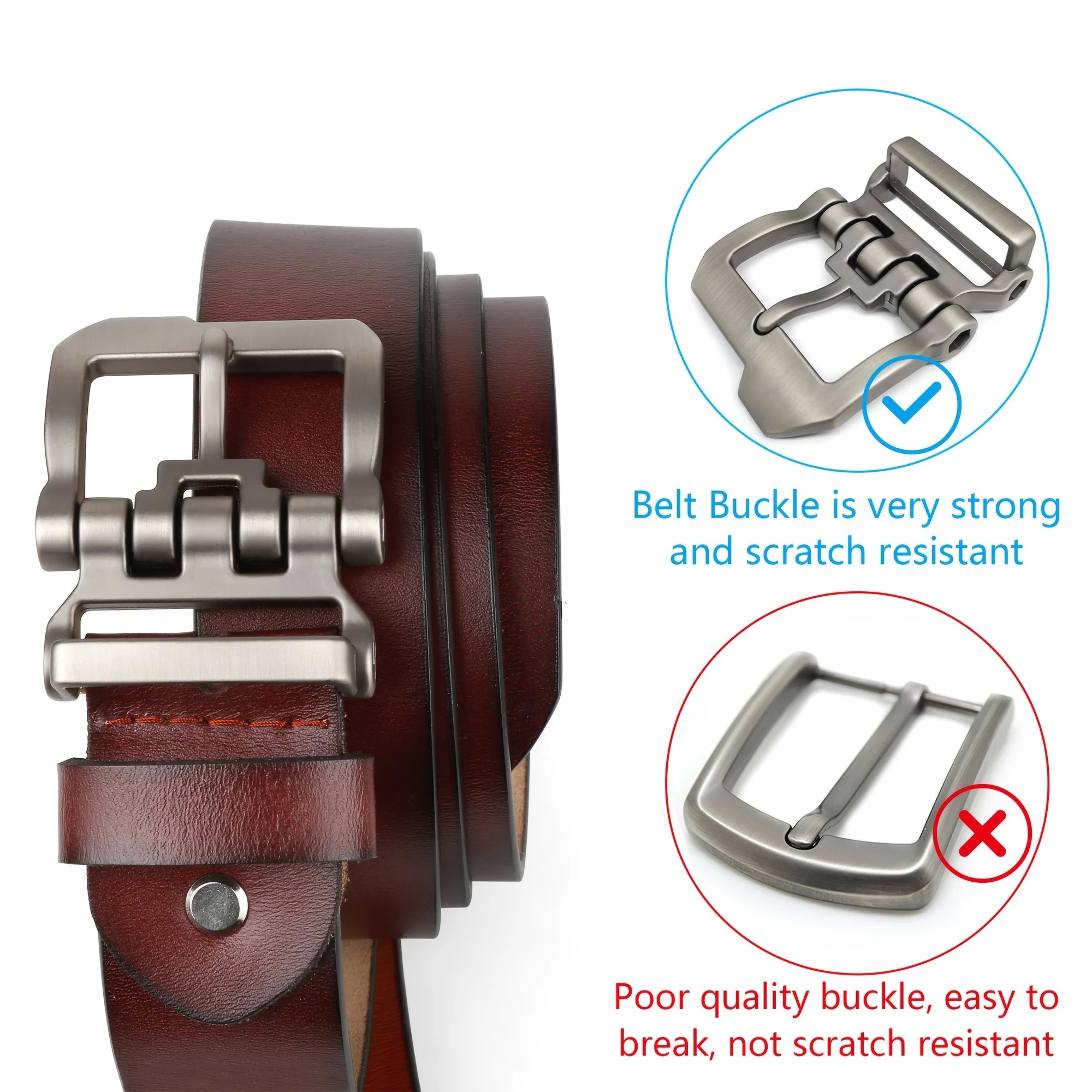 Large Size 140 150 160 170cm Men's Genuine Leather Belts Adjustable Formal Waistband for Jeans Pants Perfect Father'S Day Gift - Kimlud