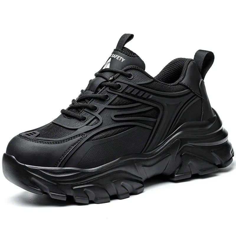 Women Safety Shoes For Work Safety Boots Breathable Steel Toe Puncture Proof Sport Work Sneakers Construction Tactical Boots