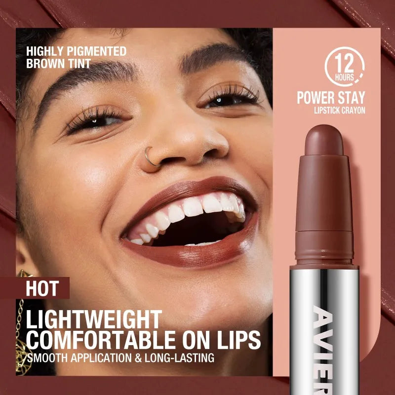 Smooth Matte Lipstick - Long-Lasting, Moisturizing, and Easy to Apply Lip Glaze with Rotating Pen Design - Perfect for Everyday