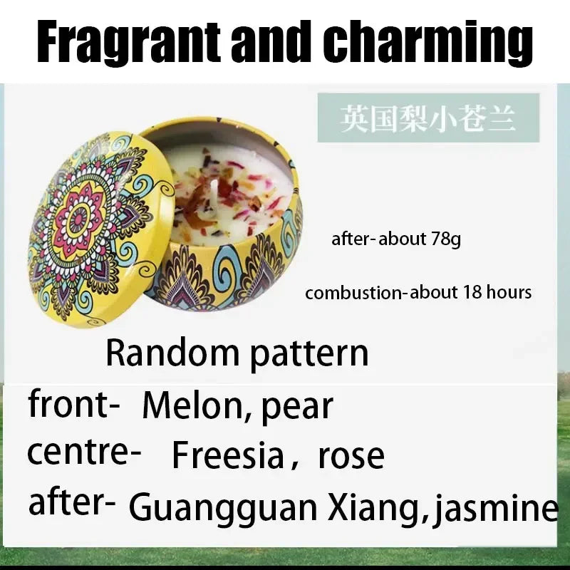 Gbbma A box of notes Scented candles Use natural dried flowers candles For indoor aromatherapy