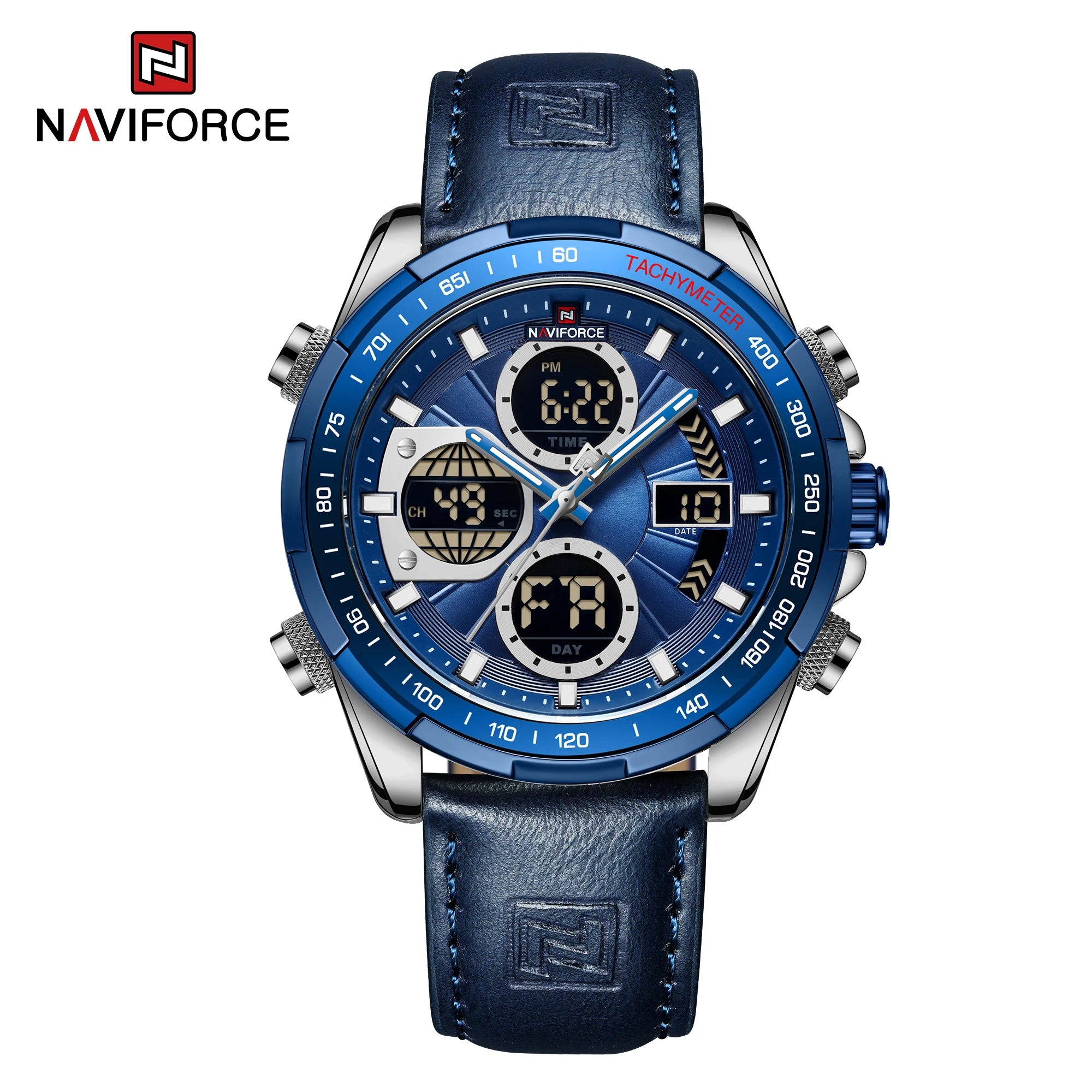 NAVIFORCE Fashion Military Watches for Men Luxury Original Sports Chronograph Watch Waterproof Quartz Clock Digital WristWatch - Kimlud