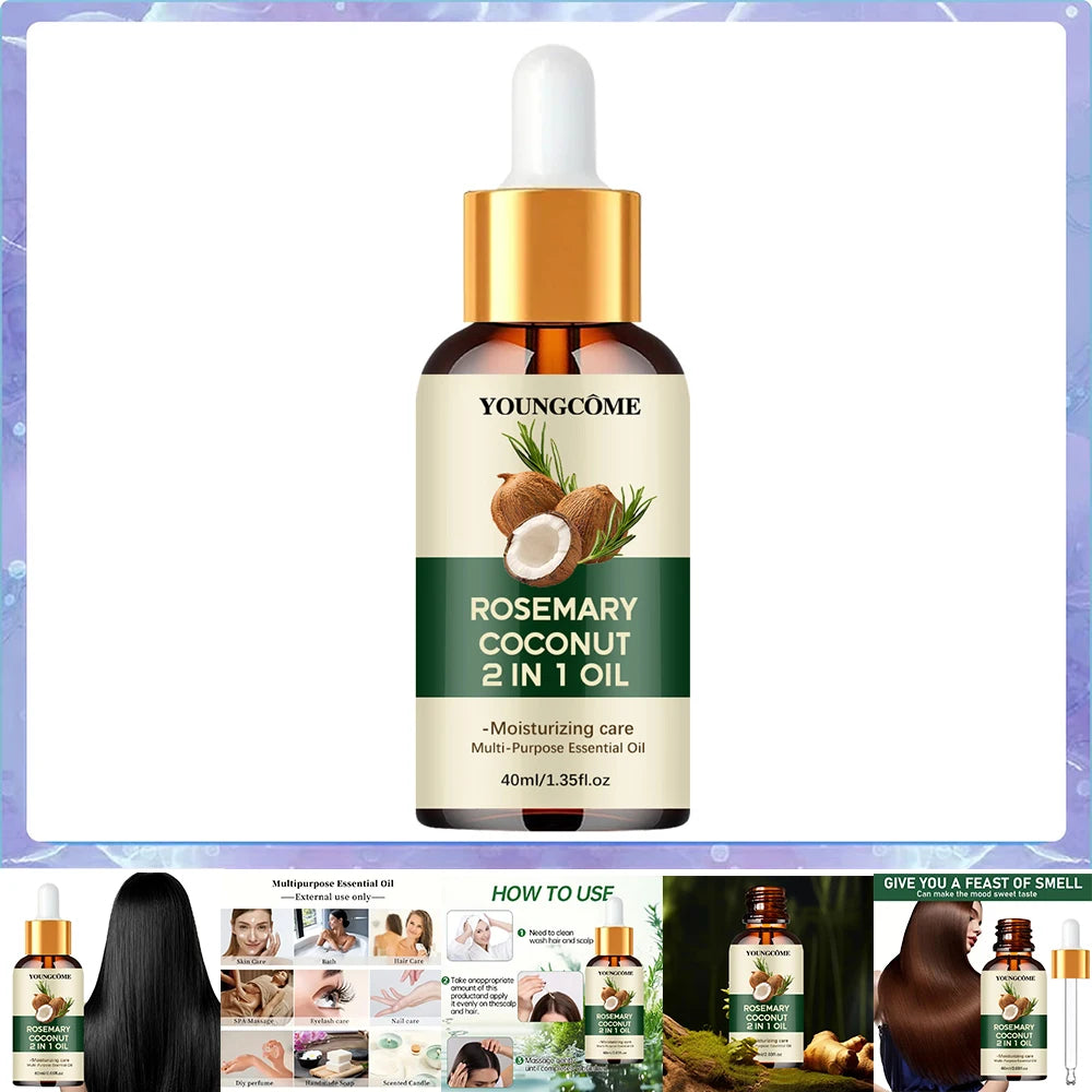 Rosemary Oil Hair Essential Coconut Oil Improve Hair Loss And Nourishes Strengthen Hair Roots Scalp Treatment Hair Care...
