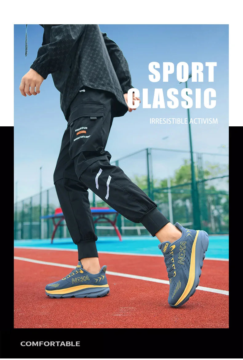 Marathon Carbon Plate Air Cushion Men Sports Running Shoes Breathable Lightweight Women's Comfortable Athletic Nonskid Sneakers - Kimlud
