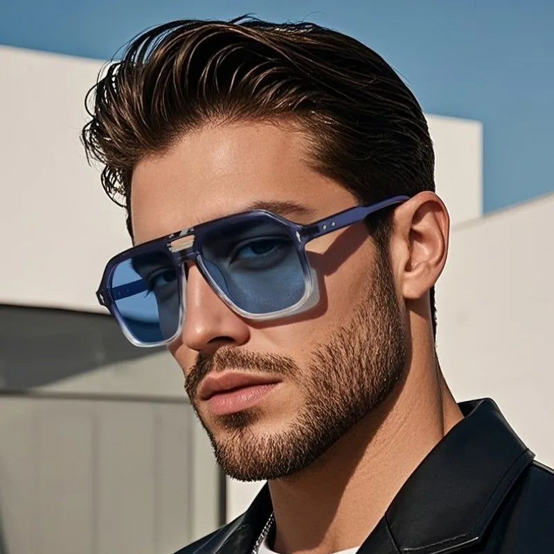 New Oversized Sunglasses Women Men Trendy Vintage Hip Hop Square Sun Glasses Female Eyewear UV400 Glasses | Kimlud...