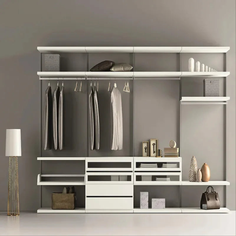 Aluminium Small Bedroom Wardrobe Design Wall Mounted Modular Wardrobe Kid Furniture Shoe Cabinet Portable Closet Wardrobe - Kimlud
