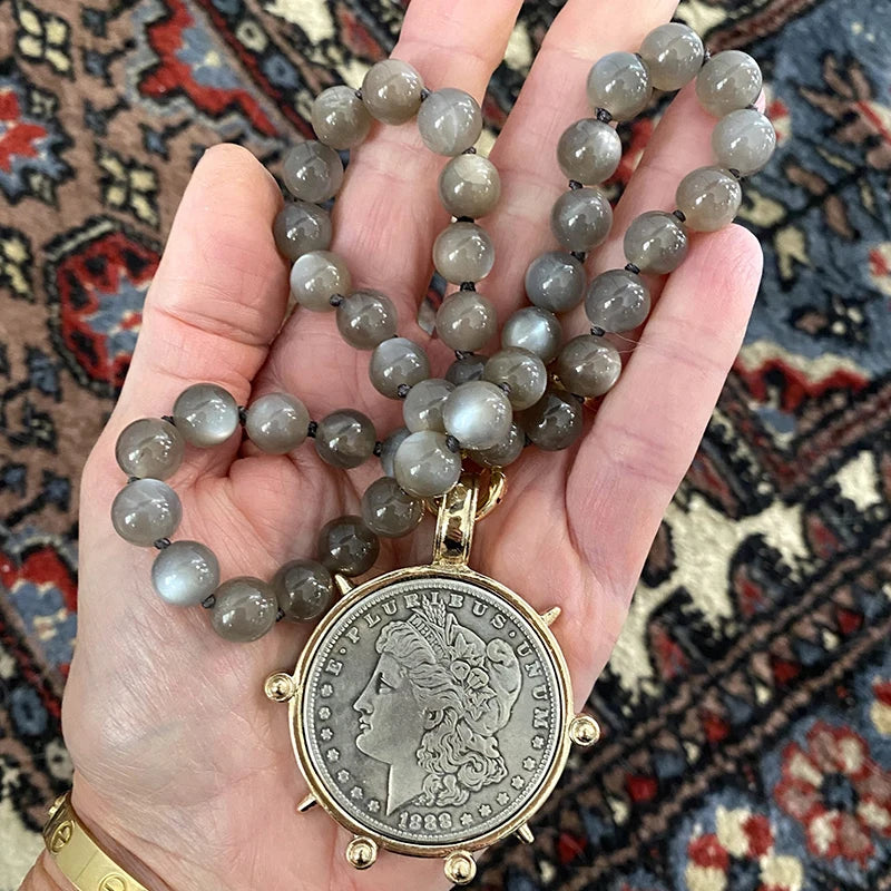 pearl Vintage horse coin Pendant Choker Clavicle Chain Necklace For Women Girl Punk Collares Aesthetic Jewelry Gifts |...