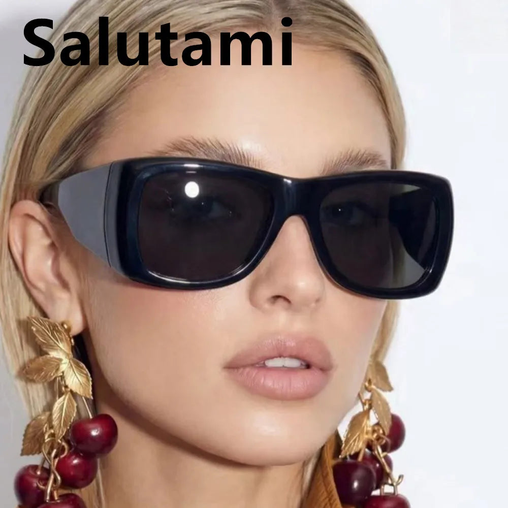 Y2K new fashion oversized square Y2K sunglasses for women luxury brand black punk sun glasses men cool hip hop shades outdoor - Kimlud