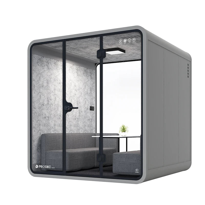 Meeting Pod Soundproof Acoustic Booth for 2 4 People Team Collaboration Huddle Space Open Office Customized Hot Sale