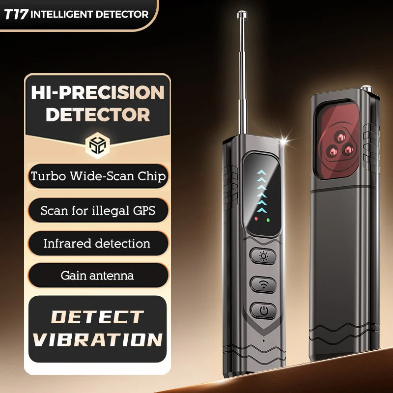 Hidden Camera Detector Anti-Spy Car GPS TrackerListening Device Bug RF Wireless All Sianal ScannerGadget Security...